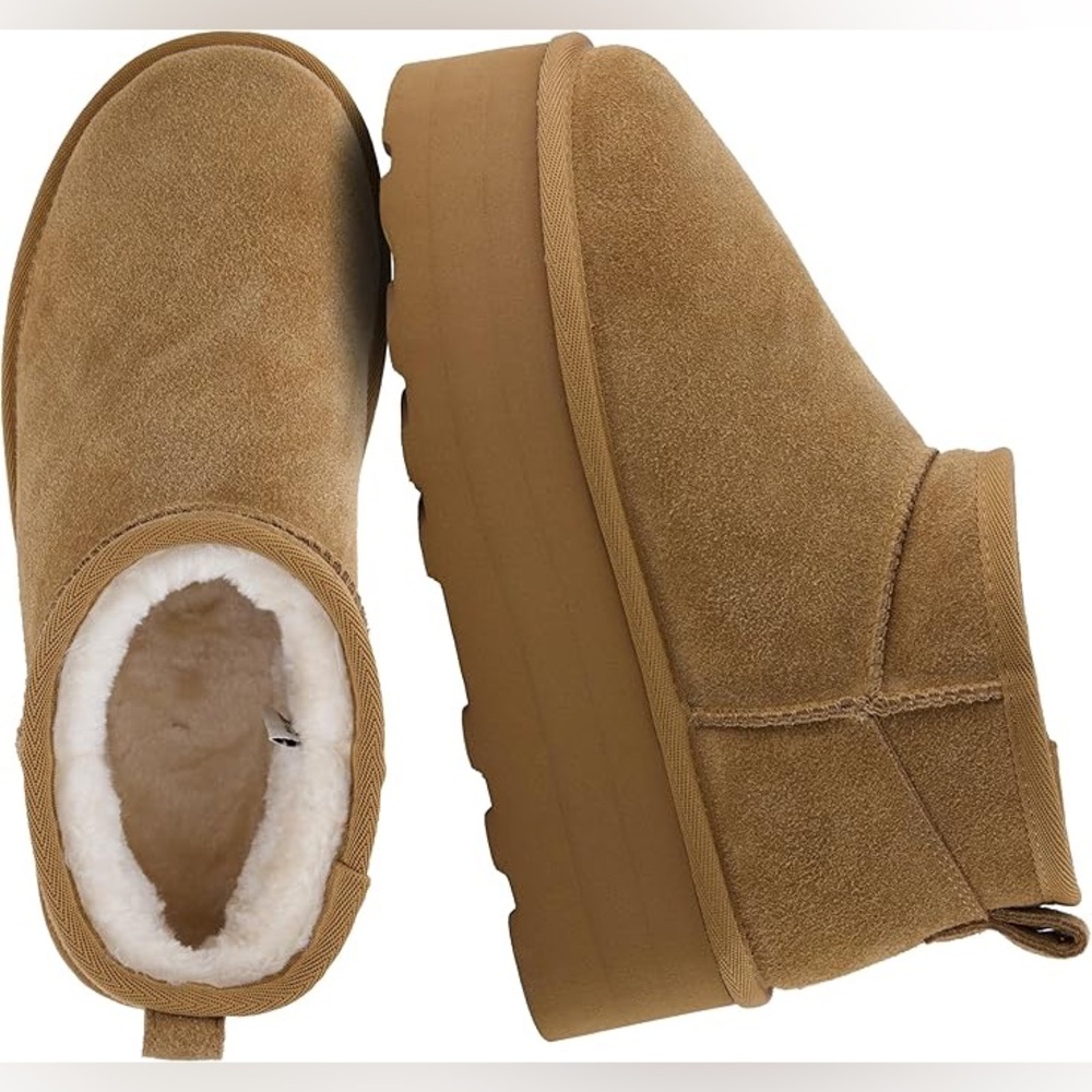NEW - CUSHIONAIRE Women’s Platform Chestnut Ankle Boots